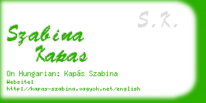 szabina kapas business card